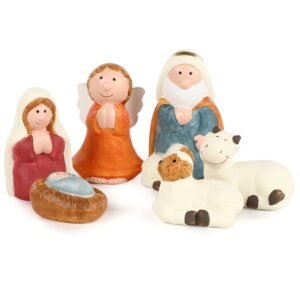 Nordstern Szopka ceramiczna - 11 świątecznych figurek do stajenki i szopki - od 2 do 8 cm - Image 4